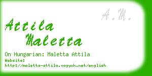 attila maletta business card